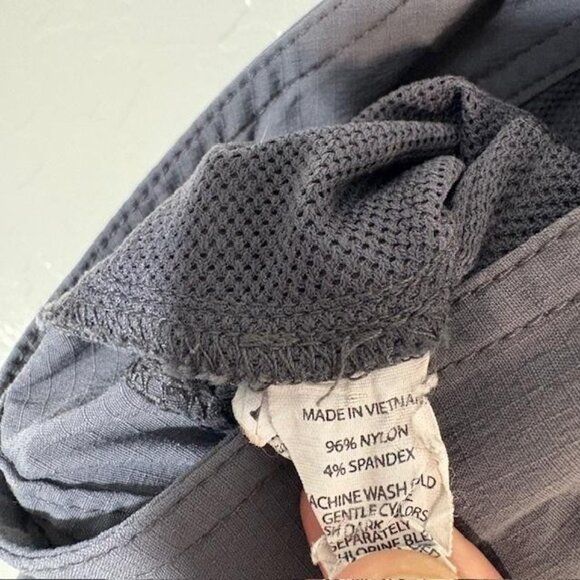 prAna Capri Pants Womens 4 Gray Nylon Stretch Hiking Quick Dry Travel Zip Hem - Picture 5 of 8